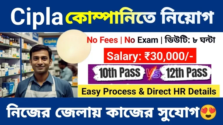 Cipla Job Vacancy in Kolkata for Freshers 2025