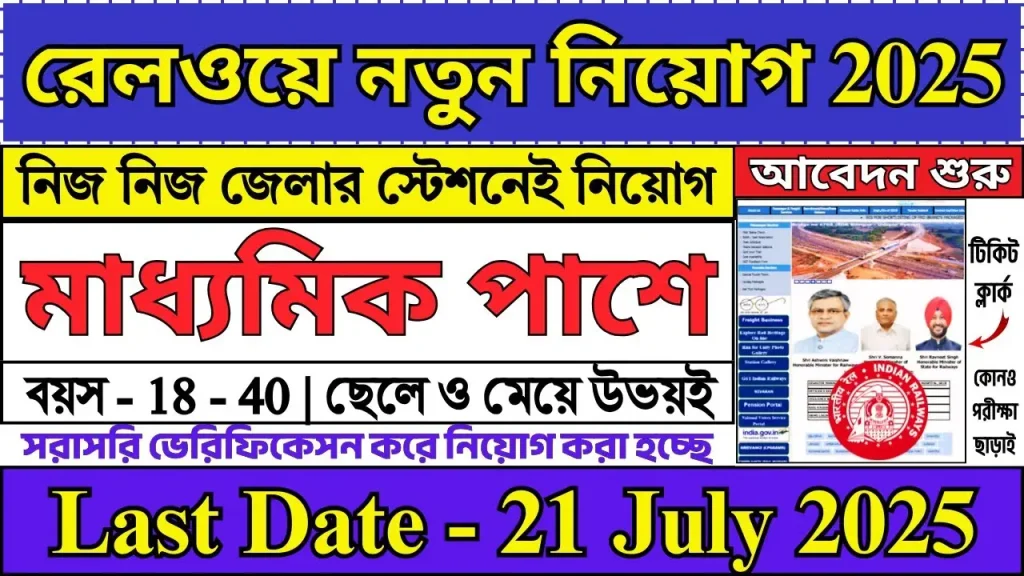 Indian Railway New Recruitment 2025 Apply Online