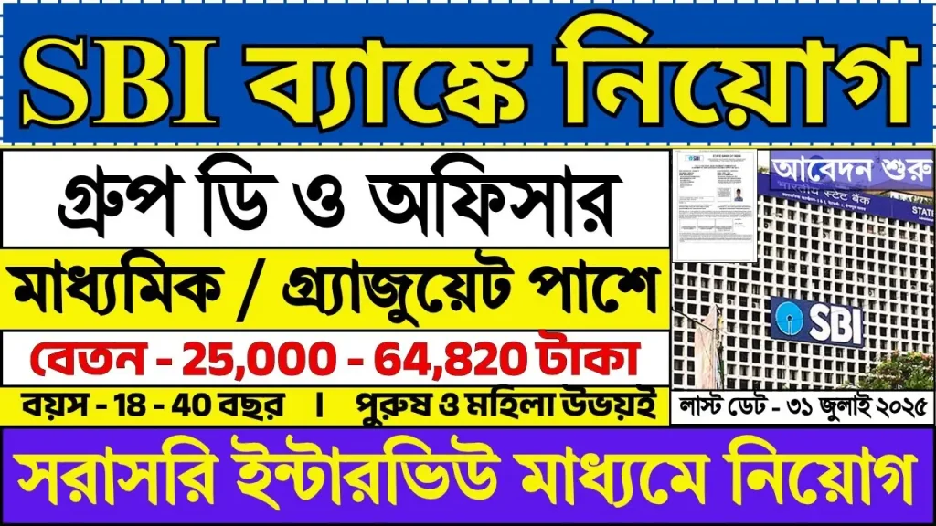 State Bank of India New Vacancy 2025 Apply Online