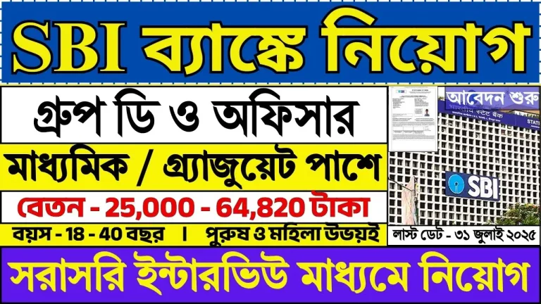 State Bank of India New Vacancy 2025 Apply Online